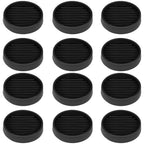 Non Slip Furniture Pads, 2.5” Round Rubber Caster Cups, 12 Pcs Furniture Coasters, Anti-Slip Gripper, Anti Slide Furnitures Feet Floor Protectors for Bed Couch Stoppers - Black