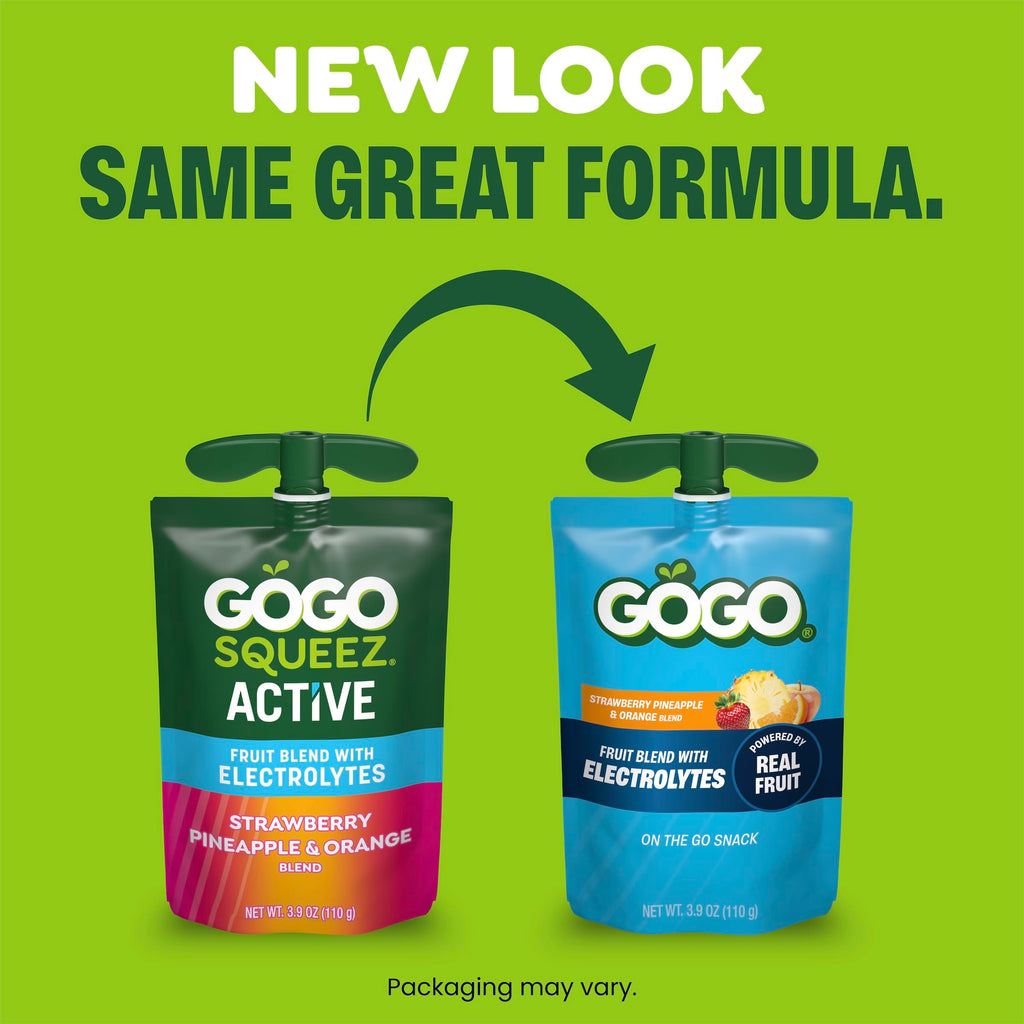 GOGO Active No Sugar Added Electrolytes Fruit Blend Variety Pack, 18 Count