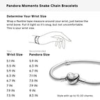 PANDORA Heart Clasp Snake Chain Bracelet - Heart Clasp - Romantic Jewelry for Her with Gift Box - Compatible Moments Charms - Sterling Silver - 6.7"