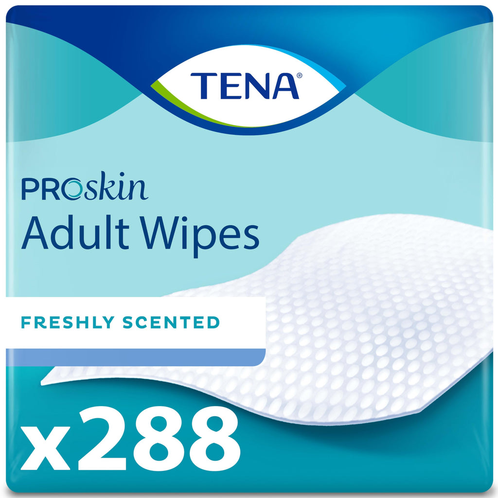 TENA Adult Wipes for Incontinence, Body Cleansing Wipes for Adults, ProSkin - 288 Count