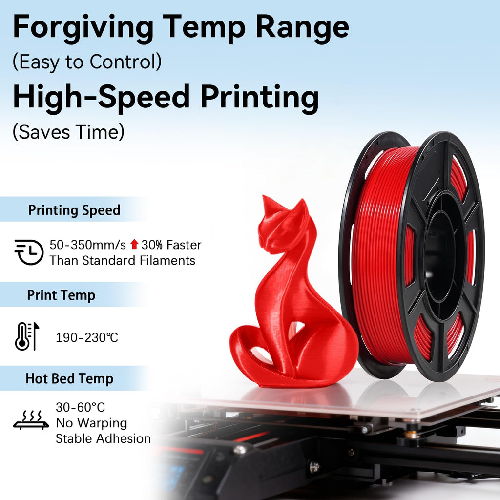 Dynta 3D Printer Filament 250g 53mm Spool - 1.75mm High Precision Regular PLA Compatible with FLASHFORGE, Bambu Lab A1, Creality Ender-3 V3, Black, White, Red, Green, Blue, Purple for Beginners