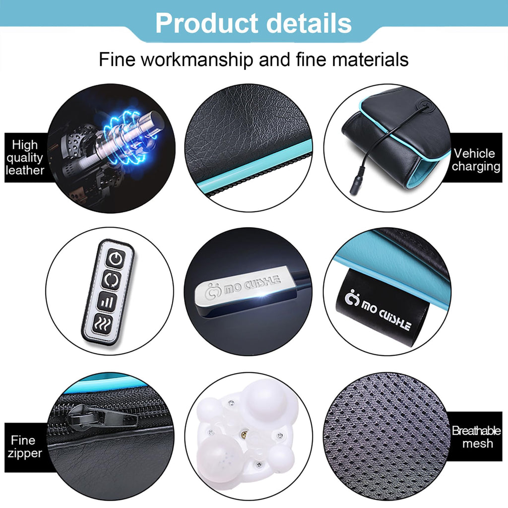Mo Cuishle Women Men Gifts, Shiatsu Back Shoulder & Neck Massager with Heat
