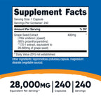 Nutricost Grape Seed Extract 28,000mg Equivalent from 400mg of 70:1 Extract Per Serving, 240 Capsules for 240 Servings Per Bottle - GMO Free and Gluten Free, Vegetarian Friendly