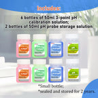 GIDIGI pH Meter Calibration Solution Kit, pH Buffer Solution 4,7,10 50ml*6 and KCL pH Probe Storage Solution 50ml*2, pH Pen Storage Solution for Accurate Calibration of All pH Testers