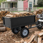 YINTATECH ATV Trailer Steel Dump Cart, Heavy Duty Pull Behind Dump Trailer