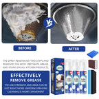 Rednow (100ML*3PCS) Bubble Cleaner Foam,Foaming Heavy Oil Stain Cleaner,All-Purpose Rinse-free Cleaner Spray,Kitchen Deep Cleaning Spray,Powerful Stain,Stubborn Grease & Grime Remover Bubble Spray
