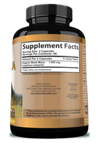 Organic Black Maca 1,900 mg per Serving Natural Energy Booster Peruvian Maca for Men & Women 120 Capsules