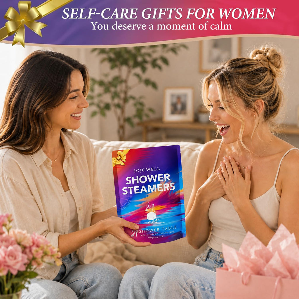 JoJowell Shower Steamers Aromatherapy 21 Pack, Birthday Gifts for Women, Self Care Spa Gift Set with Essential Oils, Christmas Stocking Stuffers Gifts for Mom Wife He