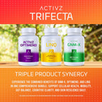 ACTIVZ - Trifecta - GNM-X, Optimend, LINQ - Supports Nrf2, Flexibility, Brain & Gut Function, Immune System, Skin & Cell Function - 3 Pack