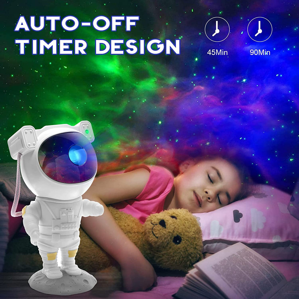 Kids Astronaut Star Projector Night Light - Galaxy Space Lamp with Remote, 8 Nebula Effects, Timer, 360° Rotating Head, Cool Room Decor, Birthday Christmas Gift for Children Teens