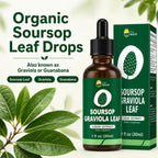 Organic Soursop Graviola Leaf Extract Liquid Drops | Pure Soursop Bitters Liquid for Immune Support | GMP Certified, Vegan, Non-GMO, Gluten Free | 1 Fl Oz