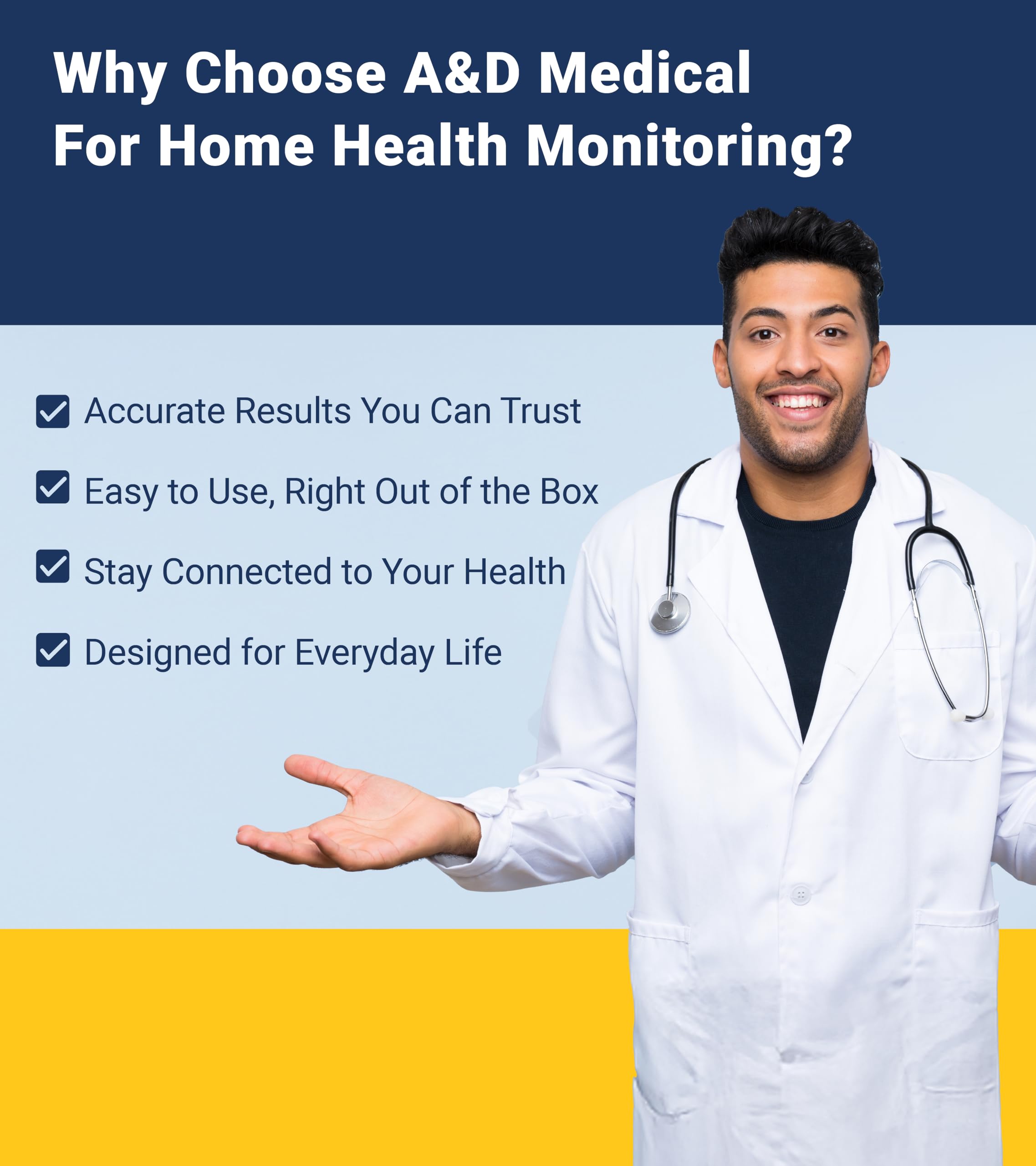 A&D Medical Multi-User Blood Pressure Monitor for Home Use UA-767FAC – Wide Range Cuff (8.6-16.5” / 22-42cm), Easy to Use, Adult Upper Arm, 60 Readings Per User (4 Users), AC Adapter, FSA/HSA Eligible