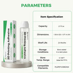 Creality 3D Printer Adhesive Glue for Bed Adhesion 80mL Large Capacity Liquid 3D Printer Glue Anti-Warping Low Odor Easy Clean Creality Glue for PLA PETG ABS ASA Fits All FDM 3D Printer (Pack of 1)