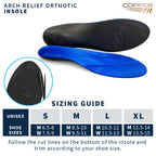 Copper Fit Arch Relief Orthotics – Plantar Fasciitis, Flat Feet – Adaptive, Comfortable Arch Support – Low to High Arches – Absorb Shock – Insoles for Men and Women (Large)