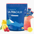 Loroc'e UltraCalm Super Cortisol Reducer Drink, Magnesium Glycinate (30 Servings), L-theanine, Ashwagandha, Vitamin D, No Sugar, Raspberry Lemonade Sleep Aid Powder