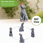 Goodeco Dog Statue with Solar Butterfly Garden Decor