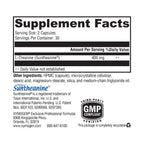 XYMOGEN L-Theanine - 400 mg as Suntheanine - Relaxation, Focus & Stress Support - Amino Acid Supplement - Non-Drowsy - Vegetarian, Non-GMO & Gluten-Free - 60 Capsules