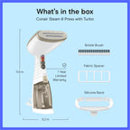 Conair Steamer for Clothes & Upholstery, Handheld, 3 Attachments, White