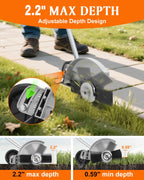 Upgraded Edger Lawn Tool 9" 2T Cutting Blade Lawn Edger Attachment up to 2.2" Depth Adjustable Widely Compatible