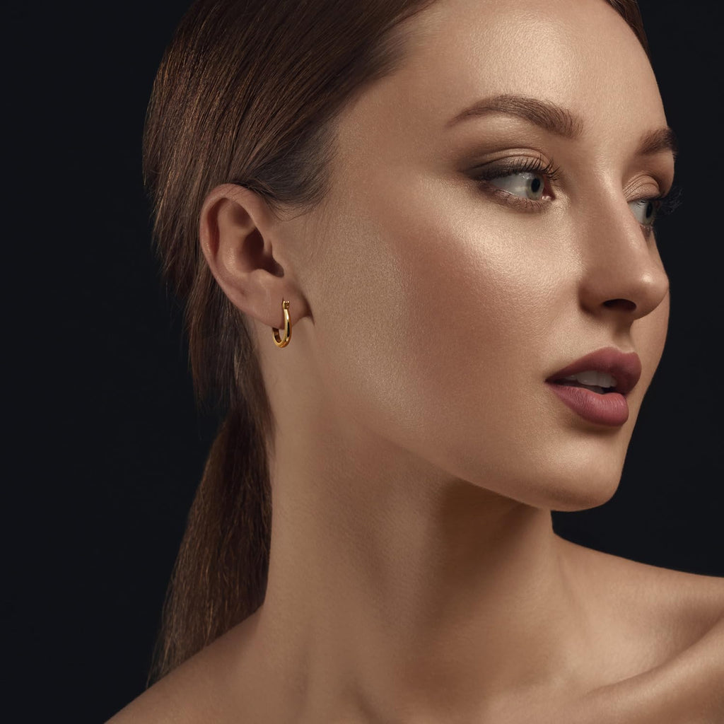 USESMTLE Gold Hoop Earrings for Women 14K Gold Hoop Earrings for Women