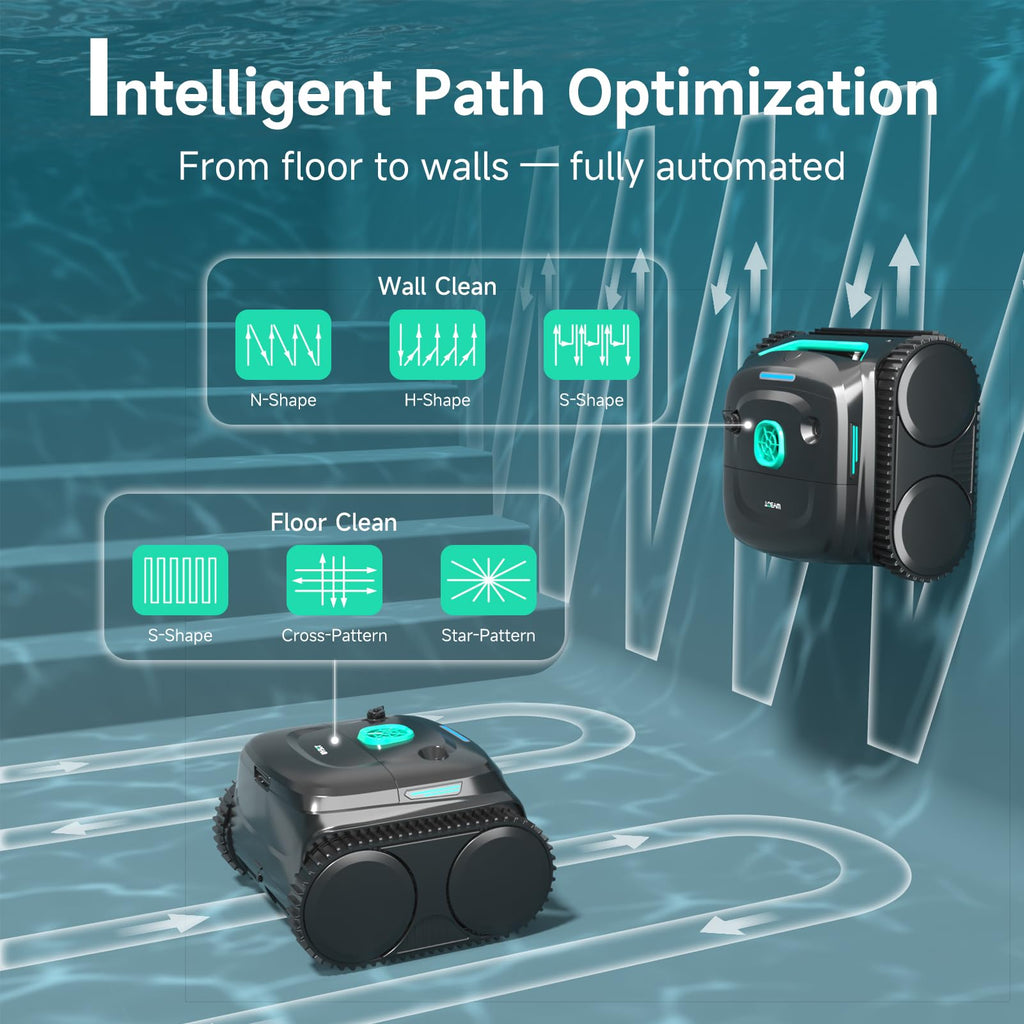 WYBOT C2 Cordless Robotic Pool Cleaner(2026 Upgraded Motor), Dual Filtration, Wall Climbing & Waterline Cleaning, App Scheduling, Smart Navigation, Pool Vacuum for Inground Pools-Black&Green
