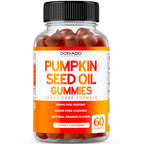Pumpkin Seed Oil Gummies 4000mg Sugar Free Gummy Supplement with Pumpkin Seed Extract for Adults - Delicious Orange Flavor , Non GMO - Gluten Free , Vegan Supplement & USA Made (60 Capsules)