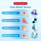 Comfytemp Ankle Ice Pack Wrap for Plantar Fasciitis, Swelling, Foot Pain Relief, Gel Ice Packs for Injuries Reusable, Hot Cold Compress for Achilles Tendonitis Sprained Ankles Feet, 2 Packs, Dark Blue