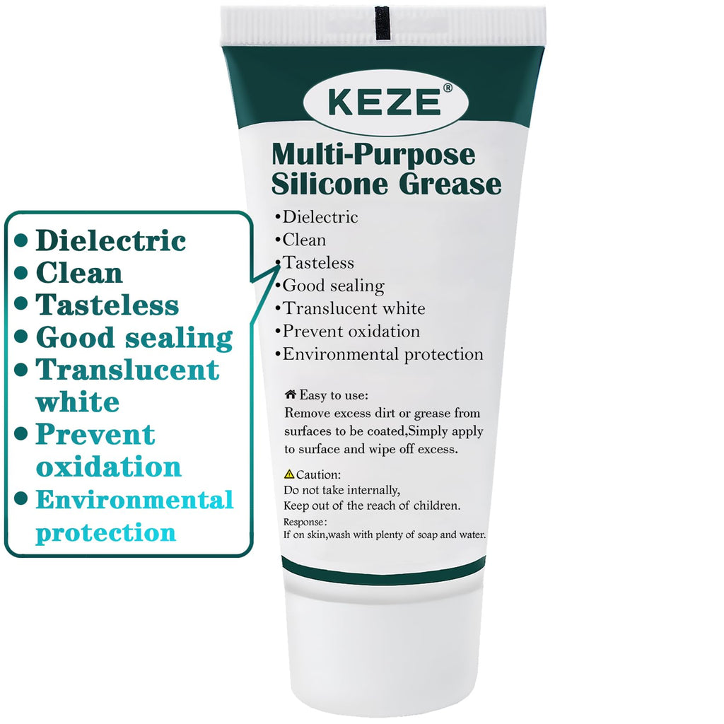 KEZE Food Grade Silicone Lubricant Plumbers Grease 1 oz 1-Pack