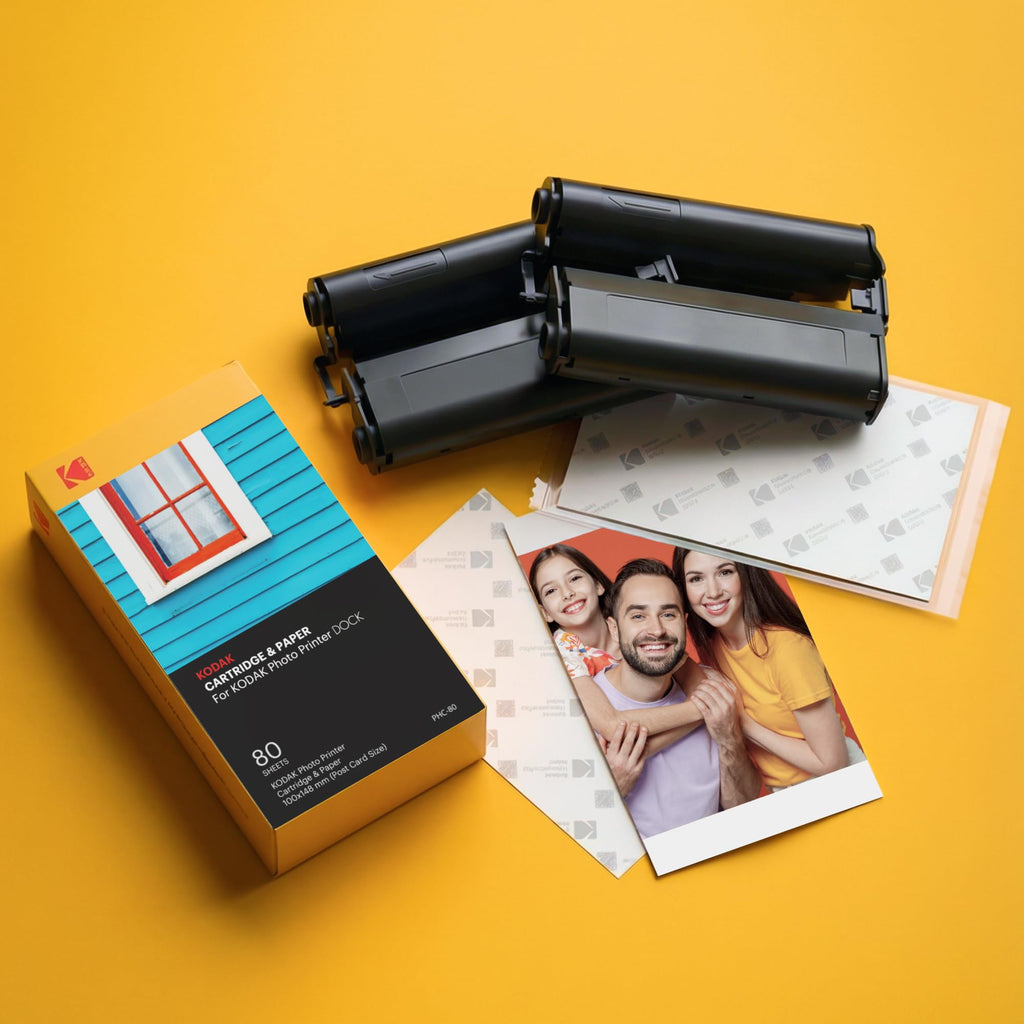 KODAK Dock 4x6” Cartridge Refill, 80 Sheets, Dock Plus & Dock Era