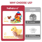 hahaland Baby Toys 6-12 Months, Surprise Barn Farm Animals with Sounds Word