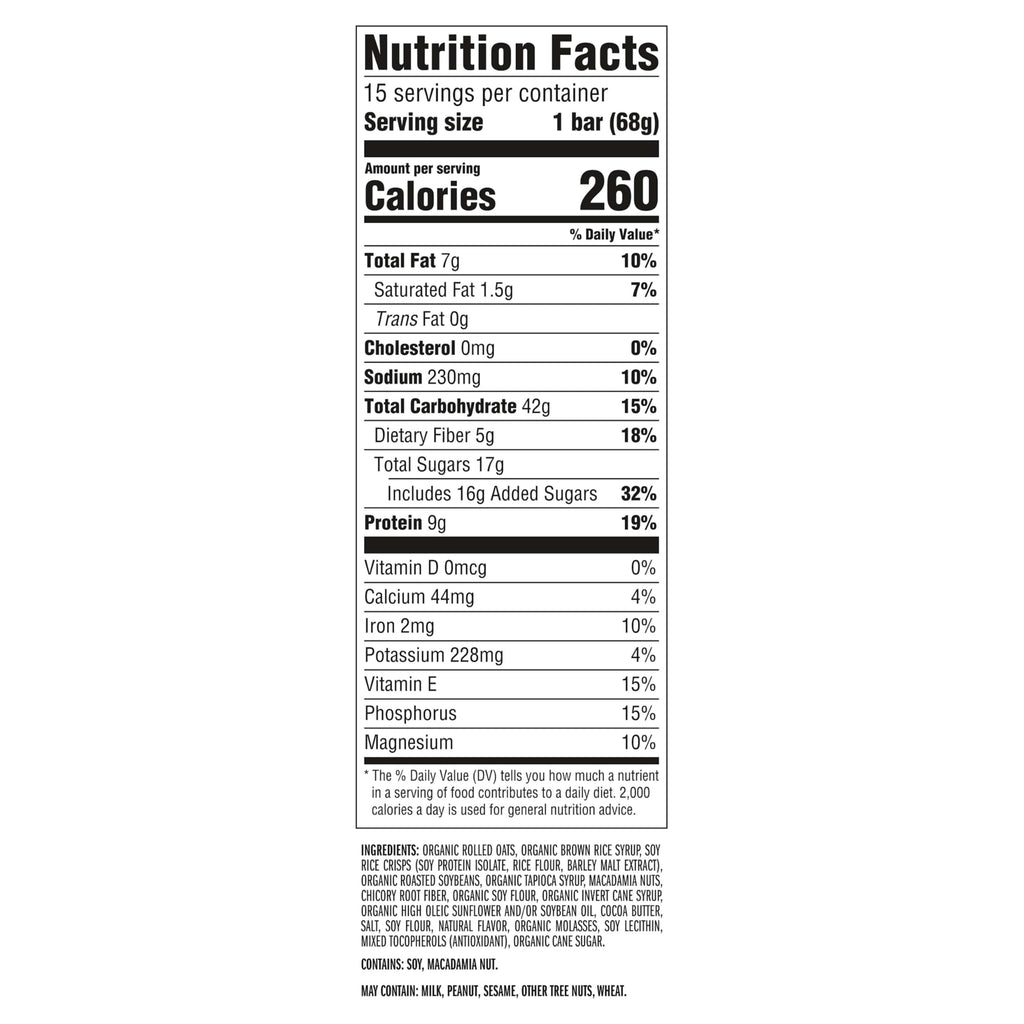 CLIF BAR Protein Energy Bars, White Chocolate Macadamia Nut, 15ct