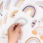 AOWDIAO Boho Rainbow Peel and Stick Wall Decals for Girls Bedroom, Kids Room, Nursery Decor, 56 Pcs