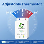 ecoCalm Solar Fan 10" with Smart Thermostat and Battery for Greenhouse