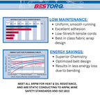 BESTORQ A159 V-Belt, Classic Wrapped Rubber X3 V-Belt, Black, 161" Outside Circumference x .51" Width x .34" Height, Pack of 1