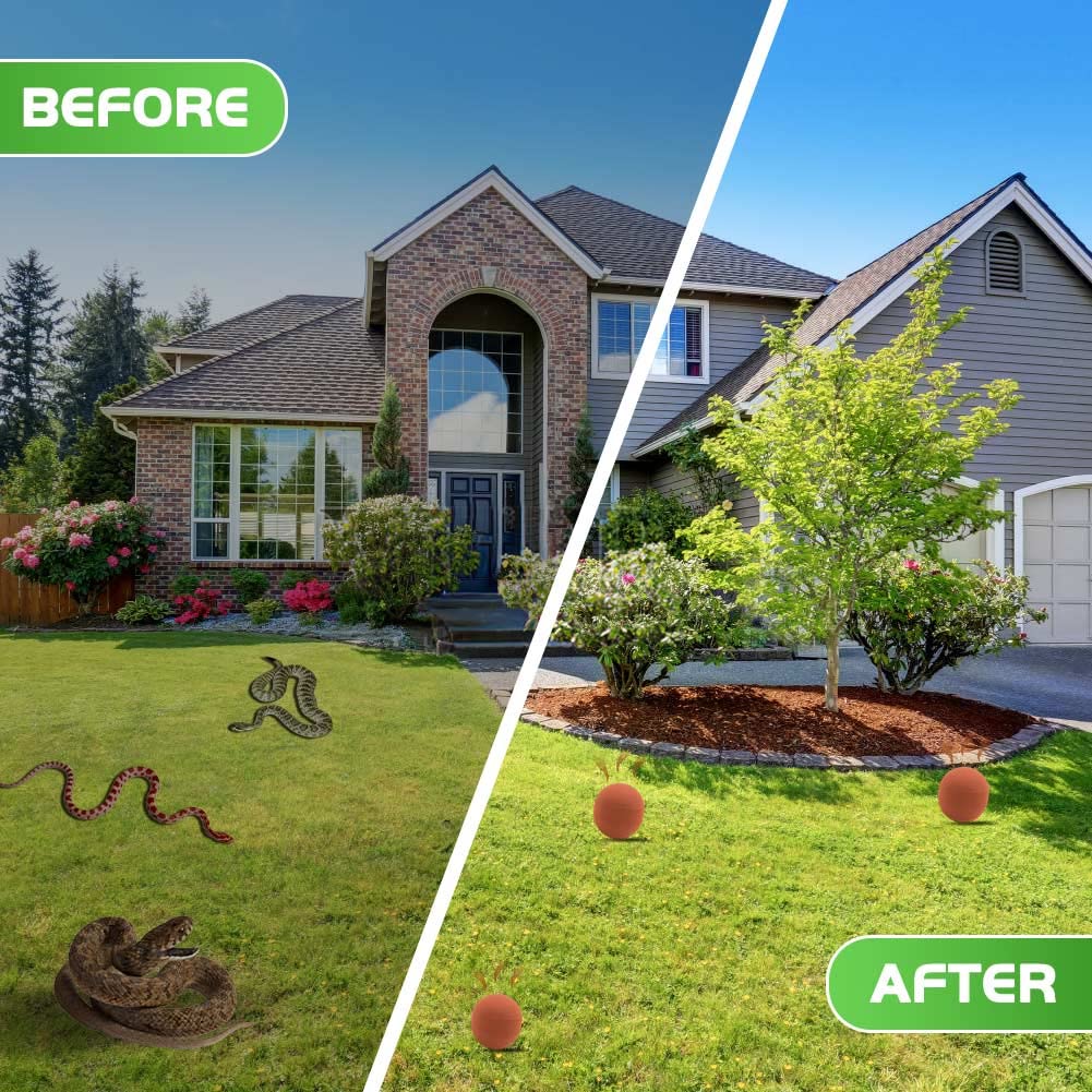 Whemoalus Snake Repellent for Outdoors Pet Safe, Snake Away Repellent for Outdoors, 8-Pack Snake Repellent for Yard, Rattlesnake Repellent for Home, for Yard Garden