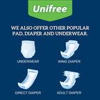Unifree Disposable Underpads, Bed Pads, Incontinence Pad, Super Absorbent, 88 Count, Blue (L 23.5x35.5 Inch)