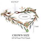 MOSTORY Renaissance Fairy Flower Crown, Woodland Elf Crown Headpiece