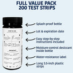 200 Chlorine Test Strips for Food Service 0-500 ppm (Value Pack) - Bleach Sanitizer Test Strips Food Service - Sanitizer Testing Strip - Chlorine Tester - Restaurant Supplies