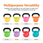 Amazon Basics Vinyl Kettlebell, 10 Pounds, Light Orange