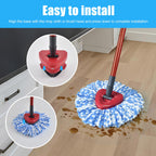 Mop Replacement for Ocedar, Mop for O Cedar, Replacement Mop for O Cedar Spin Mop Contains 4-Section Mop Handle 2 Mop Replace Head 1 Mop Base 1 Scrubber Mop Head for O-Cedar Spin Mop