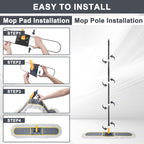 24" Commercial Dust Mop for Floor Cleaning,Heavy Duty Floor Duster,Grey