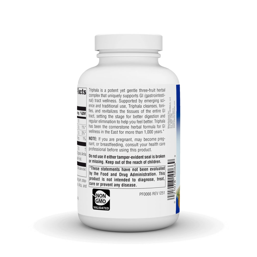 Planetary Herbals Triphala Internal Cleanser 1000mg for GI Tract Wellness - 180 Tablets