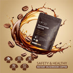 Mushroom Coffee, Instant Mushroom Coffee with Cordyceps, Reishi, King Trumpet, Shiitake, Turkey Tail, Lions Mane for Energy, Focus, Positive Mood & Immune Support (30 Servings)-2Pcs