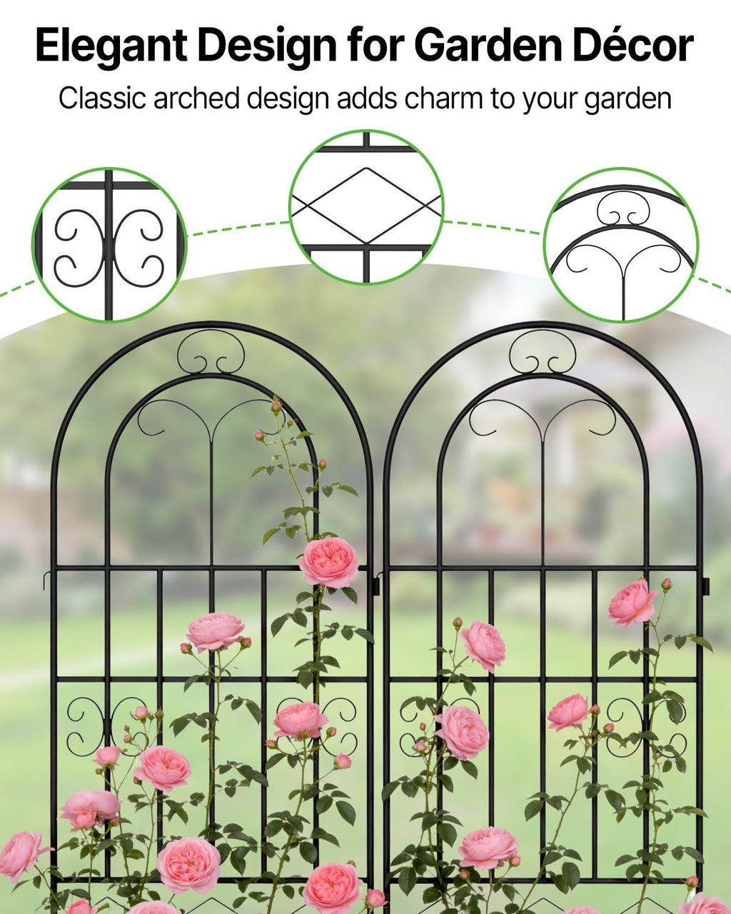 Suteck Garden Trellis for Climbing Plants Outdoor, 71” H x 20” W, 2 Pack