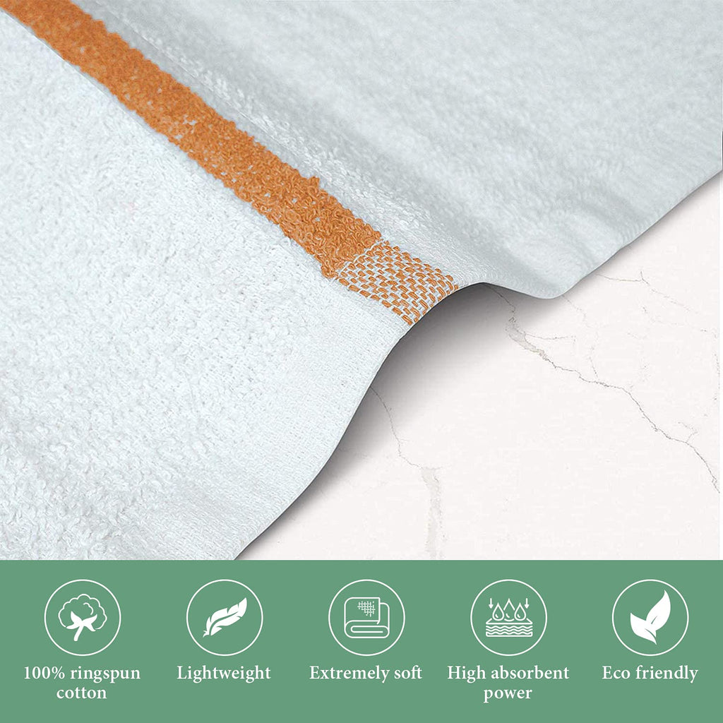 TOALLA Bar Mop Gold Stripe 6 lbs 16x19 Pack of 36 100% Cotton Double Stitched Route Ready Absorbent Kitchen Towel Dish Towels and Dishcloths Towels Sets Washcloth Kitchen Towels
