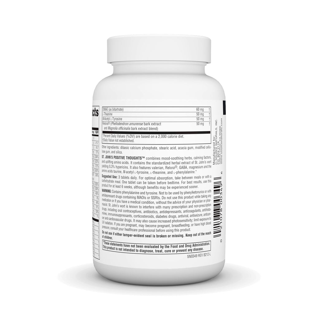 Source Naturals St. John's Positive Thoughts, Supports A Good Mood* - 90 Tablets