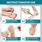 CUKWUYBY Hydrocolloid Roll for Wound Care, 2in*6.6ft Hydrocolloid Bandages