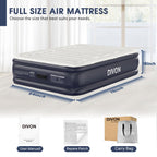 Air Mattress Full with Built in Pump,18''Raised Blow Up Mattress 2 Mins Self-Inflation/Deflation,Upgraded Thicker Inflatable Mattress，Air Bed with Storage Bag for Guests,Home，Camping，660 lbs Max