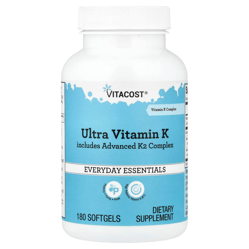 Vitacost Ultra Vitamin K Includes Advanced K2 Complex, 180 Softgels