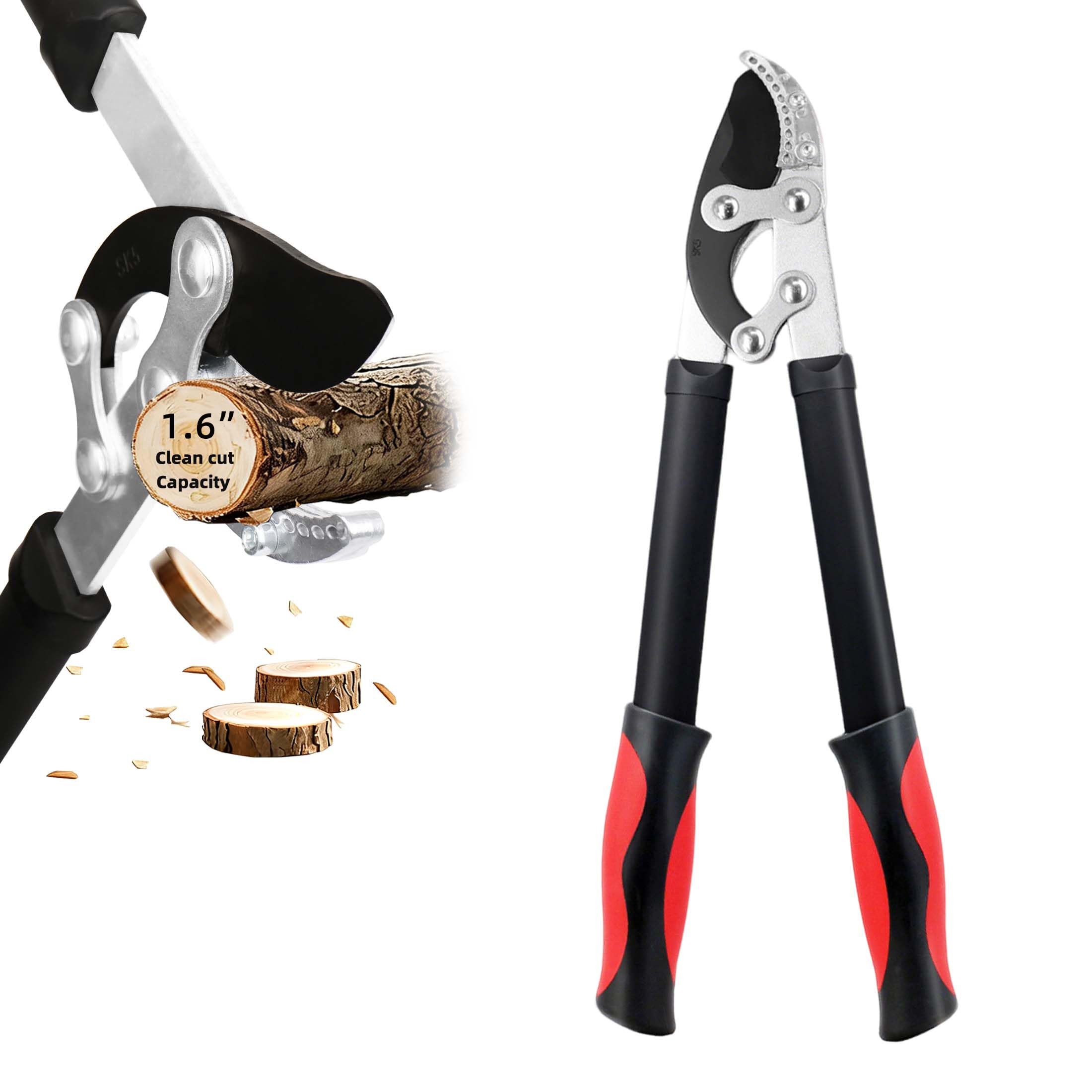 YRTSH Lopper Heavy Duty Branch Cutter Tree Clippers with Compound Action, Chops Thick Branch Ease, Garden Loppers Pruning, 18 Inch Tree Trimmer with 1.6” Clean Cut Capacity (18 Inch)